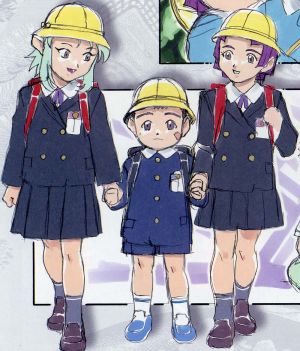 Ryoko and ayeka's daughters and seina's son going to school.jpg